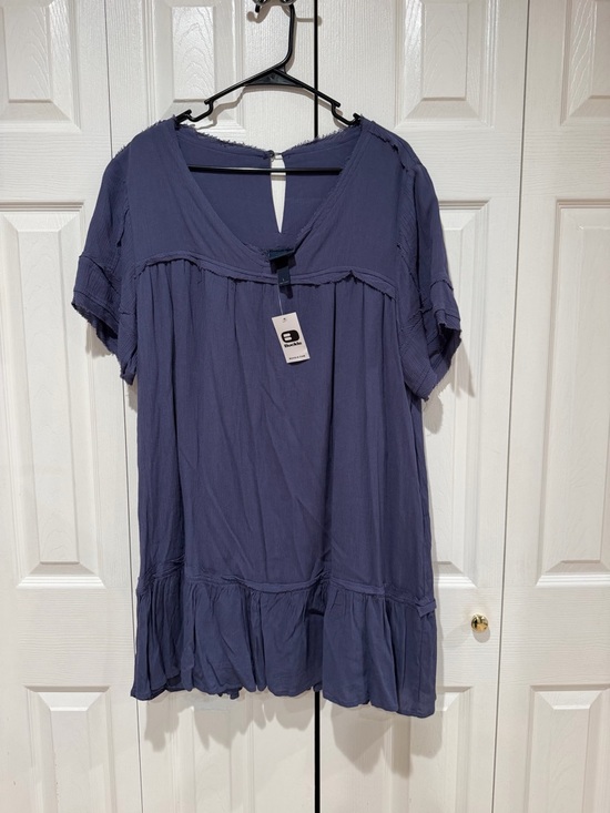 Buckle Dresses & Skirts - Buckle Women's Short Sleeve V-Neck Tunic - Slate Blue